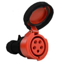 Pin and Sleeve Connector Devices 888-3179-NS IEC 60309 Cable Mount Connector, IP67, 30A 200-415V, 32A 220/380-240/415V, 6H, IEC 309 International Pin and Sleeve Devices